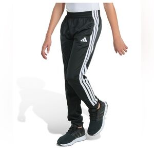 Adidas classic stripe black/white joggers, size 10/12 like new